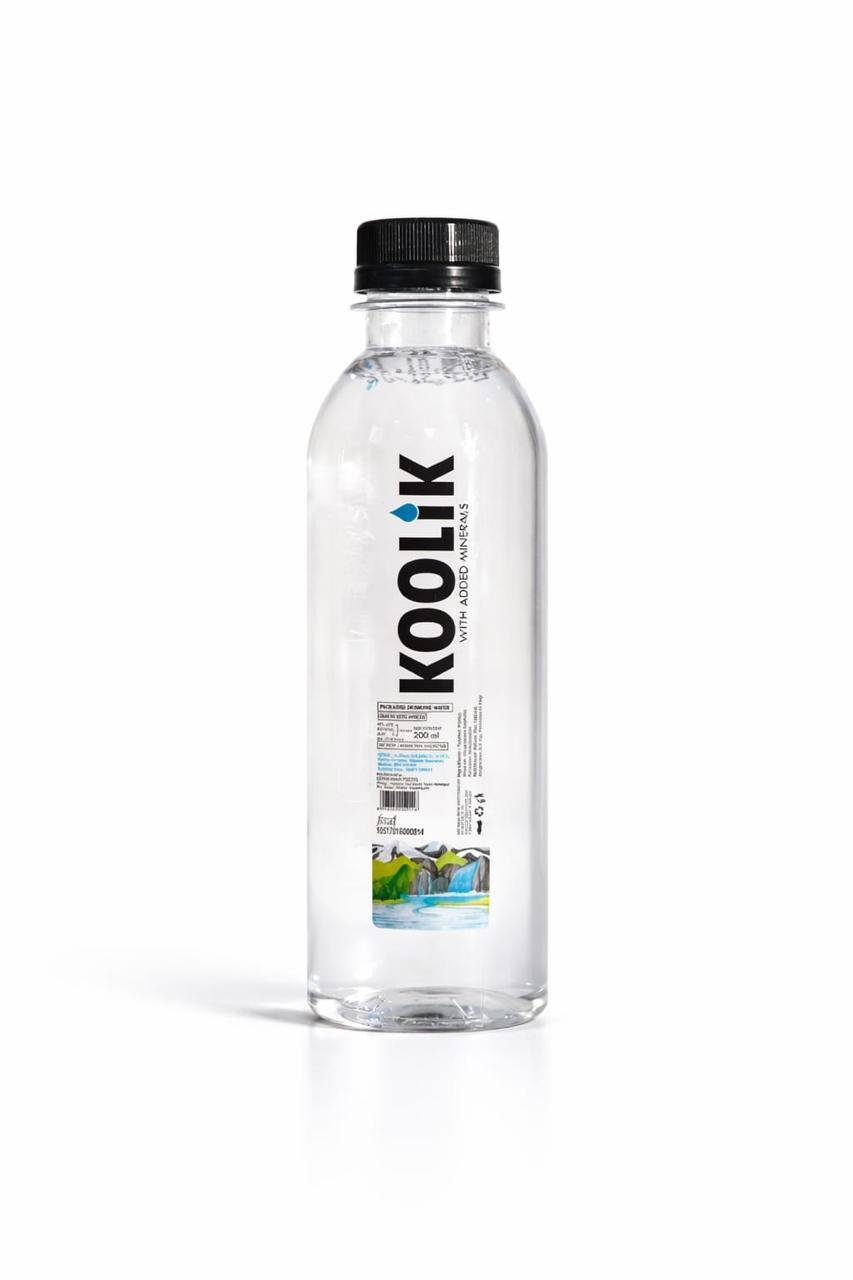 Koolik 200ml water bottle with added minerals
